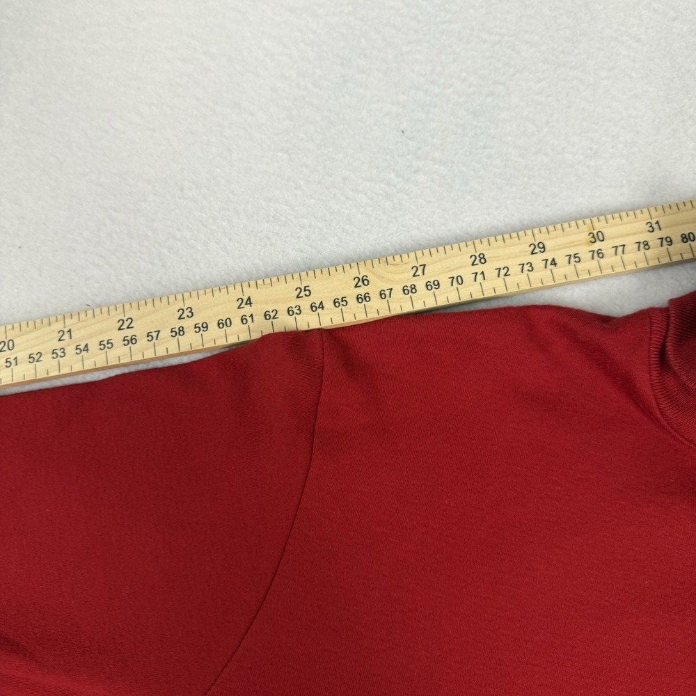 Vintage Polo Ralph Lauren Turtleneck Shirt M Red Cotton Made in USA - Picture 5 of 7